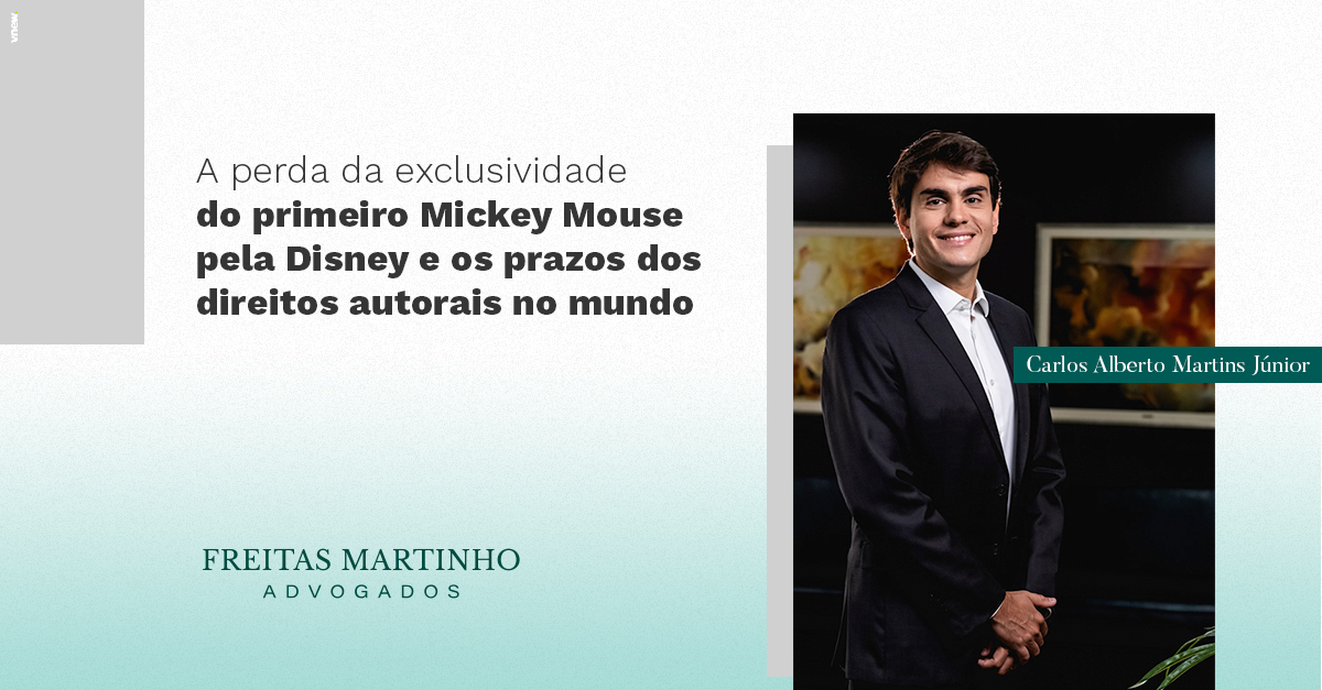 A Perda de exclusividade do primeiro Mickey Mouse pela Disney e os prazos dos direitos autorais no mundo